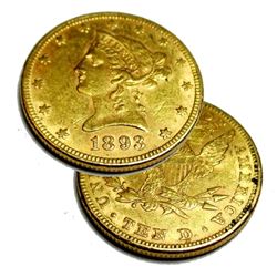 1893 P $10 Gold Liberty Eagle