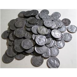 Lot of (100) Buffalo Nickels Mixed Grade and Date