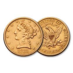 1885 s $5 Gold Liberty Half Eagle