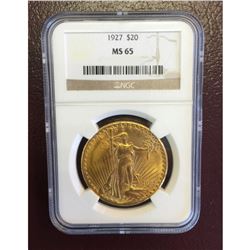 1927 MS 65 NGC $20 Saint Gauden Double Eagle