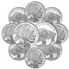 Image 1 : (10) 1 oz. Silver Buffalo Rounds -.