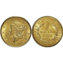 1852 $1 Gold Liberty Type 1