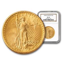 1908 NM MS 64 NGC $20 Gold Saint