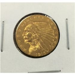 1915 $2.5 Gold Indian