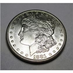 1881 s BU Morgan Silver Dollar