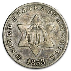 1853 Three Cent Silver FIne Grade