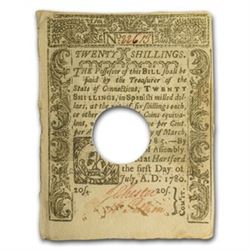 1780 20 Shillings Connecticut Currency