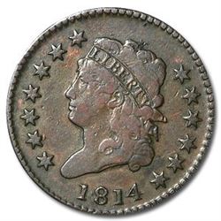 1814 Large Cent PLA-4 FIne Grade