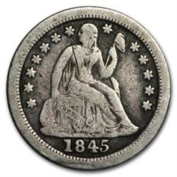 1845 O Seated Liberty Dime Fine Grade