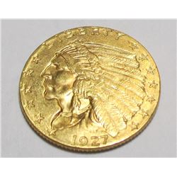 1915 $2.5 Gold Indian XF Plus Grade