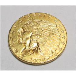 1925 D $2.5 Gold Indian XF AU Grade