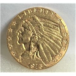 1911 VF-XF Grade $2.5 Gold Indian