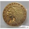 Image 1 : 1911 $2.5 Gold Indian XF Grade