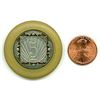 Image 1 : RARE Monte Carlo 5 Franc Silvered Poker Chip