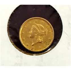 1852 $ 1 Gold Liberty Type I