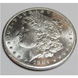 1884 CC CH BU Morgan Dollar