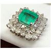Image 2 : Stunning 2 ct. Emerald and 1 ct Diamond Earrings