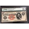 Image 1 : RARE 1886 $5 Silver Certificate PMG CVF 35