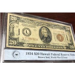 1934 Hawaii $20 FRN