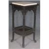 Image 1 : VICTORIAN EBONIZED MARBLE TOP PLANT STAND