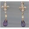 Image 2 : AMETHYST AND DIAMOND EARRINGS