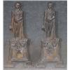 Image 1 : PAIR OF CAST METAL GEORGE WASHINGTON ANDIRONS