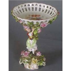 GERMAN FIGURAL PORCELAIN COMPOTE