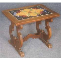EARLY TILE TOP WALNUT COFFEE TABLE