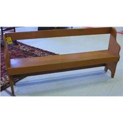 EARLY MUSTARD PAINTED BENCH
