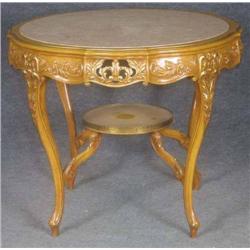 FRENCH STYLE MARBLE TOP CENTER TABLE
