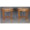 Image 1 : PAIR OF FRENCH STYLE MARBLE TOP PARLOR TABLES