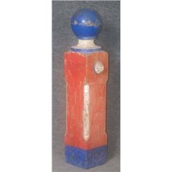AMERICAN RED, WHITE AND BLUE PAINTED POST