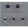Image 1 : SAPPHIRE 18KT GOLD TUXEDO SET