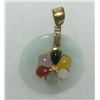 Image 1 : Quality jade pendant with a gold over silver clasp