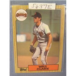 Will Clark rookie baseball card