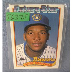 Gary Sheffield rookie baseball card