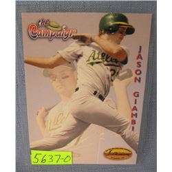 Jason Giambi rookie baseball card