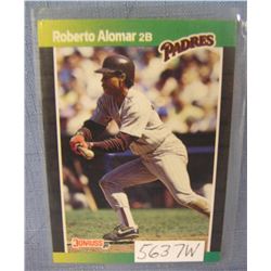 Roberto Alomar rookie baseball card