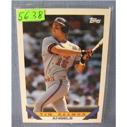 Tim Salmon rookie baseball card