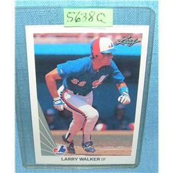 Larry Walker rookie baseball card