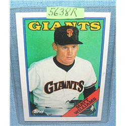 Matt Williams rookie baseball card