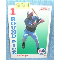 Cliff Floyd rookie baseball card