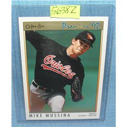 Mike Mussina rookie baseball card