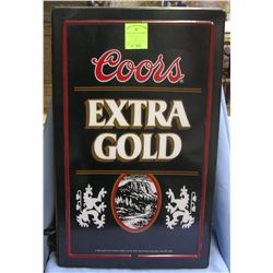 Vintage Coors extra gold illuminated beer sign