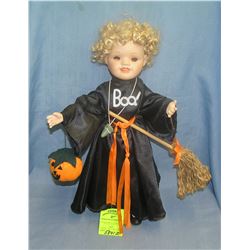 Spooky empty eye sockets Halloween doll