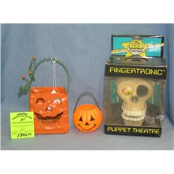 Group of 3 vintage Halloween decorations