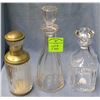 Image 1 : Group of three early decanters