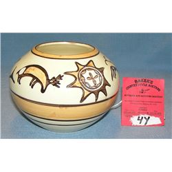 Hand painted Southwest decorated vase