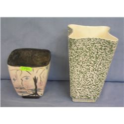 Pair of art pottery vases