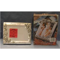 Modern silver plated mini photo album